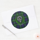 Forbes Scottish Clan Tartan & Crest Ronde Sticker (Envelop)