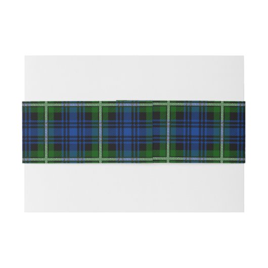 Forbes Scottish Tartan Belly Band Uitnodigingen Wikkel (Achterkant Voorbeeld)