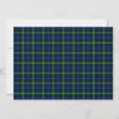 Forbes Scottish Wedding Invitation Kaart (Achterkant)