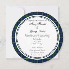 Forbes Scottish Wedding Round Invitation Kaart