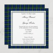 Forbes Scottish Wedding Square Invitation Kaart (Voorkant / Achterkant)
