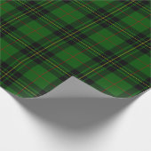 Forbes tartan green black plaid cadeaupapier (Hoek)