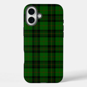 Forbes tartan green black plaid iPhone 16 plus hoesje