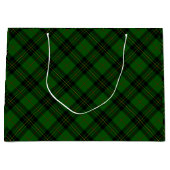 Forbes tartan green black plaid groot cadeauzakje (Voorkant)
