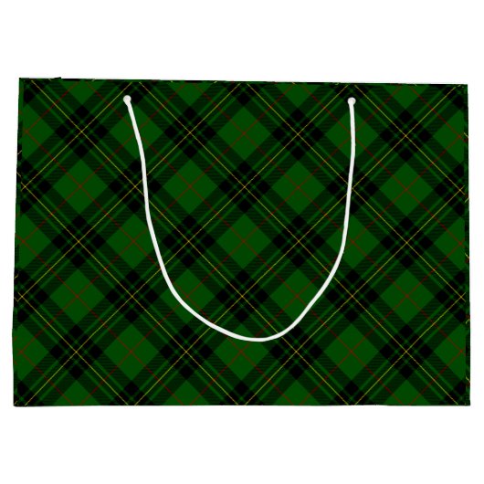Forbes tartan green black plaid groot cadeauzakje (Achterkant)