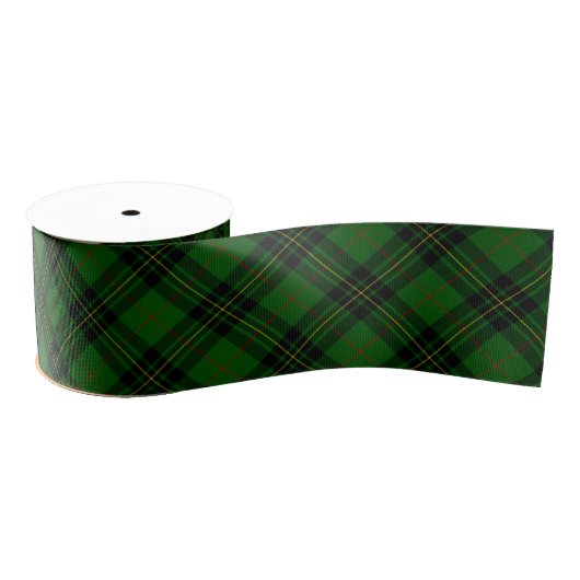 Forbes tartan green black plaid grosgrain lint (Spoel)