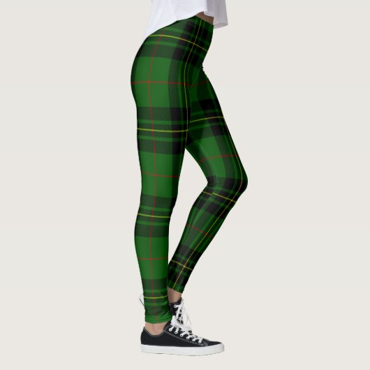 Forbes tartan green black plaid leggings (Rechts)