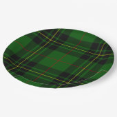 Forbes tartan green black plaid papieren bordje (Gekanteld)