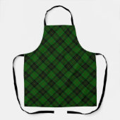 Forbes tartan green black plaid schort (Voorkant)