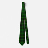 Forbes tartan green black plaid stropdas (Voorkant)