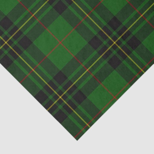 Forbes tartan green black plaid tissuepapier (Detail)