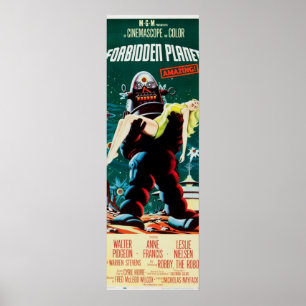 FORBIDDEN PLANET 1956 Retro Science Fiction Vintag Poster