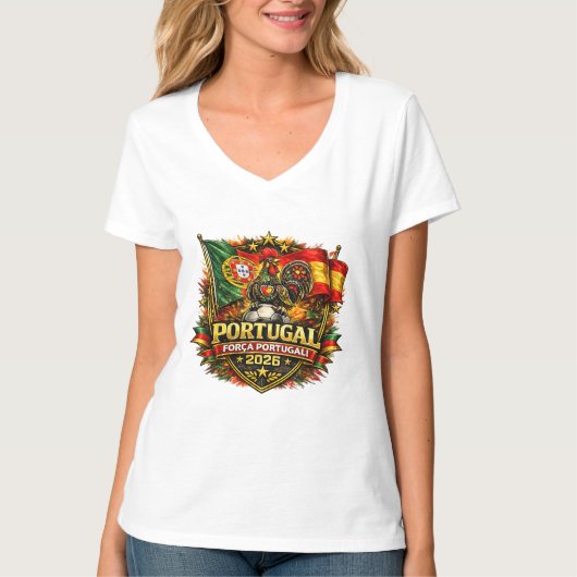FORÇA PORTUGAL T-Shirt 🇵🇹 | Portugal trots  (Voorkant)