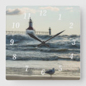 Force Achter Beauty Wall Clock Vierkante Klok (Voorkant)