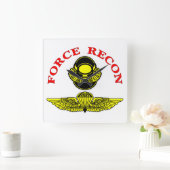 Force Recon Bubblehead Jumpwings Vierkante Klok (Huis)