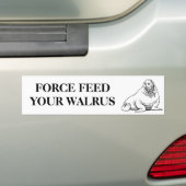 FORCE VOET JE WALRUS BUMPERSTICKER (Op auto)