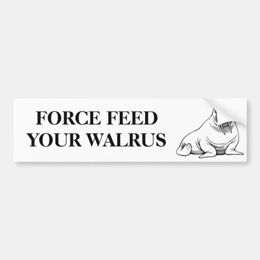 FORCE VOET JE WALRUS BUMPERSTICKER (Voorkant)
