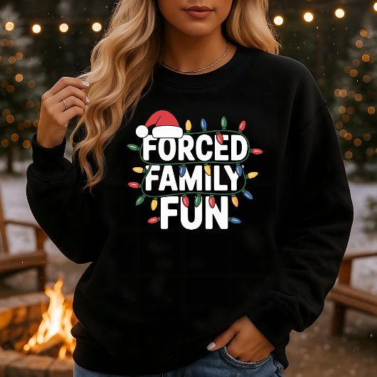 Forced Family Fun Funny Christmas Lights Trui