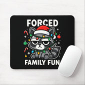 Forced Family Fun – Funny Sarcastic Raccoon Xmas C Muismat (Met muis)