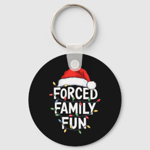 Forced Family Fun Mannen Vrouwen Kinder Kerst Pyja Sleutelhanger
