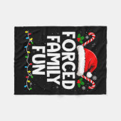 Forced Family Fun Sarcastic Christmas Funny Men Wo Fleece Deken (Voorkant (Horizontaal))