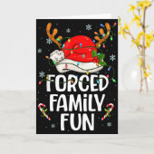 Forced Family Fun Sarcastic Christmas Funny Men Wo Kaart (Gele Bloem)