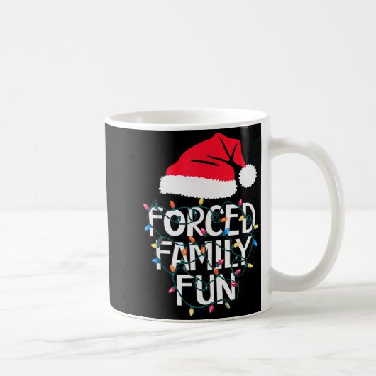 Forced Family Fun Sarcastic Christmas Funny Men Wo Koffiemok (Rechts)