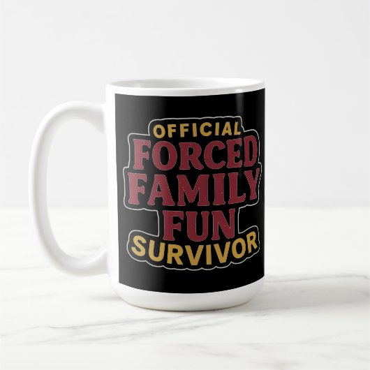 Forced Family Fun Survivor Funny Family Reunion  Koffiemok (Links)