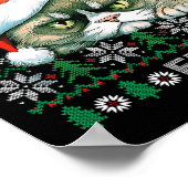Forced Family Xmas Fun Funny Cat Lover Mannen Vrou Poster (Hoek)