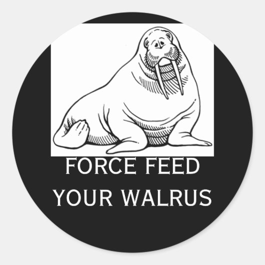 FORCEER JE WALRUS RONDE STICKER (Voorkant)