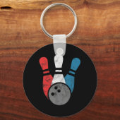 forceerde Bowling voor mannen, Bowling-spelden en  Sleutelhanger (Voorkant)