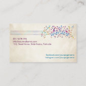 Forceren kleurrijke Muzieknoten Visitekaartje (Achterkant)