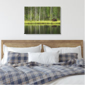 Forces | Bear at Taiga Forest Northern Finland Canvas Afdruk (Insitu (Slaapkamer))