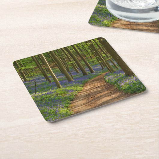 Forces Bluebell Forest in België Kartonnen Onderzetters (Schuin)
