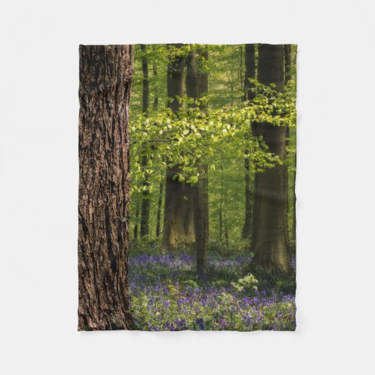 Forces Bluebells in België Fleece Deken (Voorkant)
