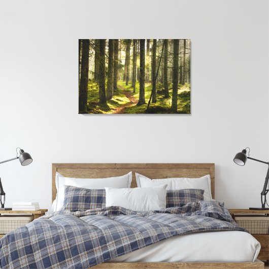 Forces | Boreal Forest Sweden Canvas Afdruk (Insitu (Slaapkamer))