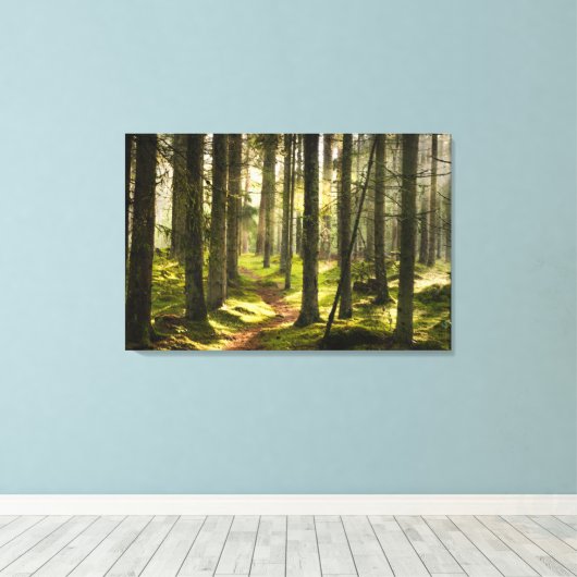 Forces | Boreal Forest Sweden Canvas Afdruk (Insitu (Houten vloer))