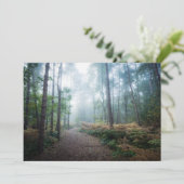 Forces Dark Foggy Woods Norfolk UK Bedankkaart (Staand voorkant)