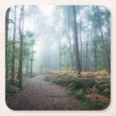 Forces Dark Foggy Woods Norfolk UK Kartonnen Onderzetters (Voorkant)