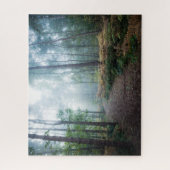 Forces Dark Foggy Woods Norfolk UK Legpuzzel (Verticaal)