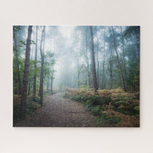 Forces Dark Foggy Woods Norfolk UK Legpuzzel (Horizontaal)