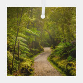 Forces | Footpath Into Forest Glas Ornament (Achterkant)