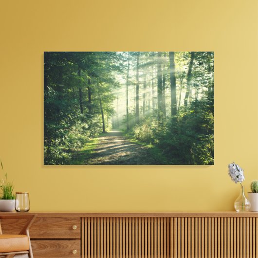 Forces | Forest Path Hamburg Germany Canvas Afdruk (Insitu (Woonkamer))