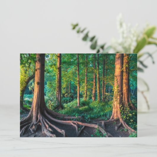 Forces Greenery & Woodland Bedankkaart (Staand voorkant)