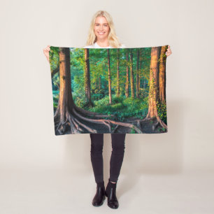 Forces Greenery & Woodland Fleece Deken