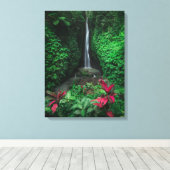 Forces | Leke Leke Waterfalls in Bali Canvas Afdruk (Insitu (Houten vloer))