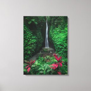 Forces   Leke Leke Waterfalls in Bali Canvas Afdruk