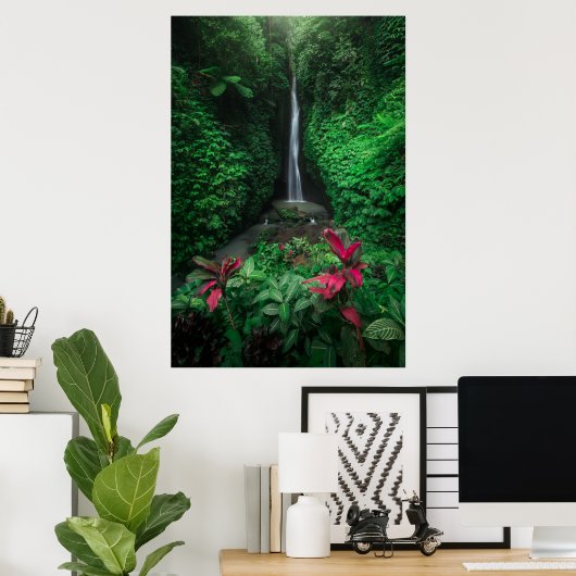 Forces | Leke Leke Waterfalls in Bali Poster (Thuiskantoor)