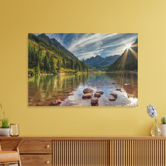 Forces | Maroon Bells Colorado Canvas Afdruk (Insitu (Woonkamer))