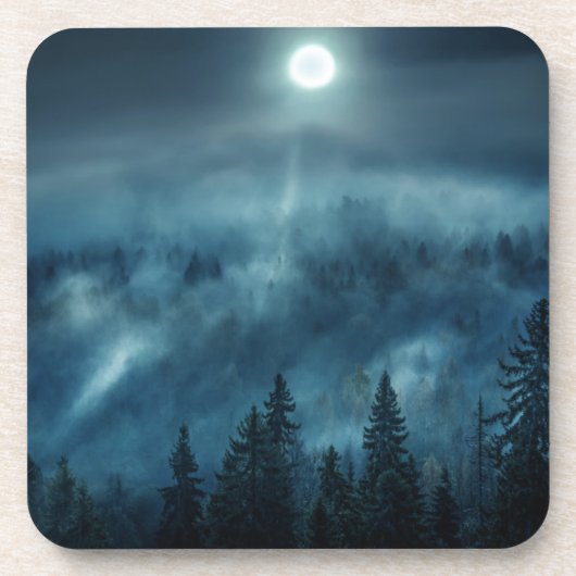 Forces | Moonlit Forest Bier Onderzetter (Voorkant)